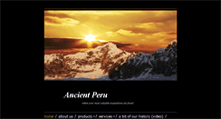 Desktop Screenshot of ancientperu.net